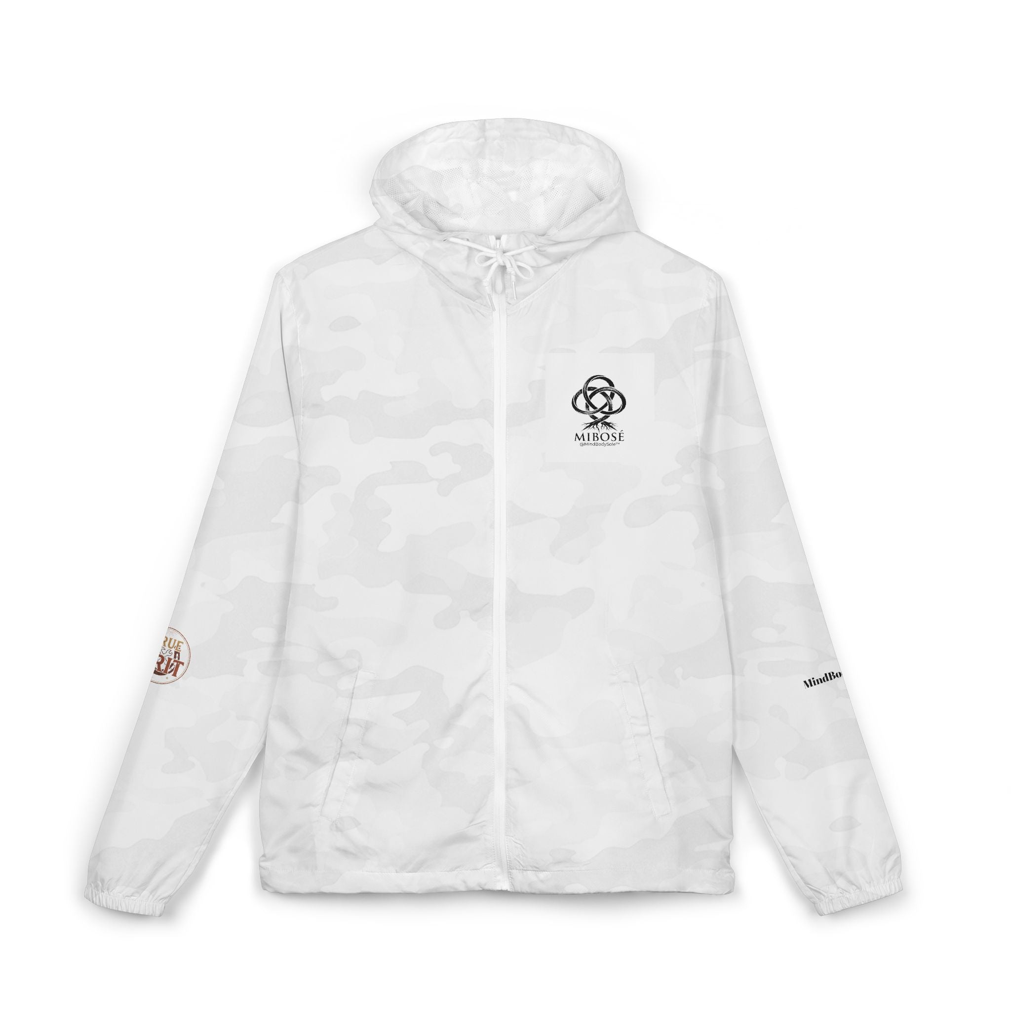Windbreaker Jacket — "MIBOSÉ: Built From the Ground Up" White Camo