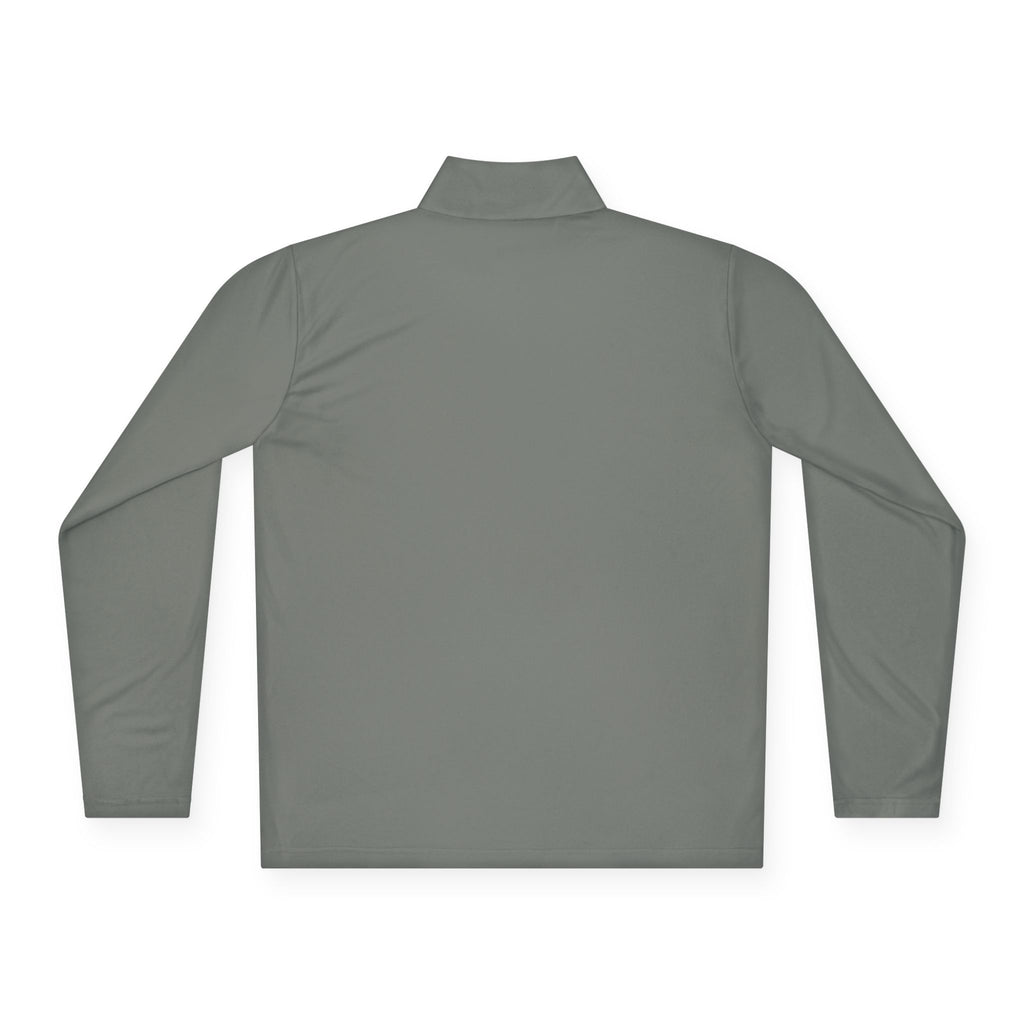 Quarter-Zip Pullover with Celtic Knot Logo – Minimalist Monochrome Athletic Top