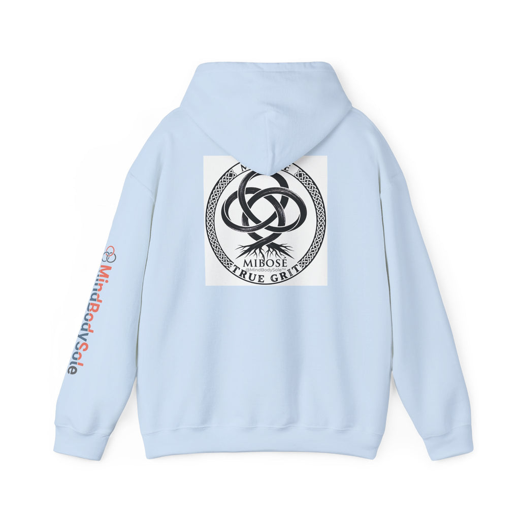 Mibose 'True Grit' Logo Hoodie — Minimalist Serpent Crest Pullover