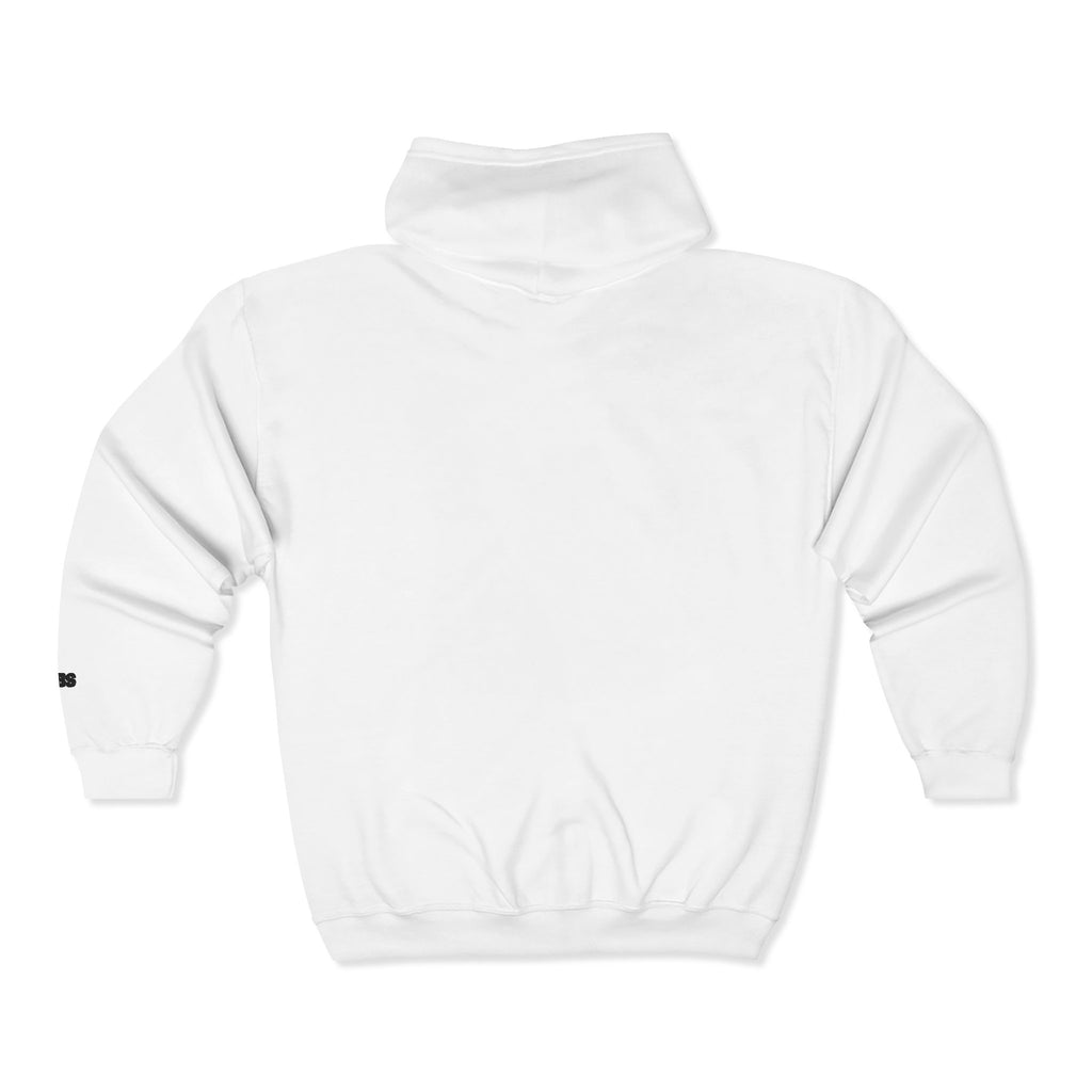 MIBOSÉ Skull & Crossbones Mini Logo Zip Hooded Sweatshirt