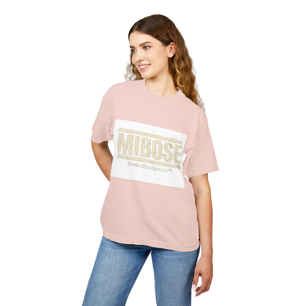 MIBOSE Tee — Retro Beige Graphic T‑Shirt