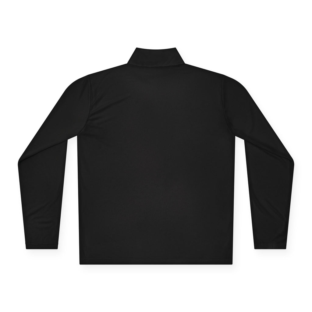 Quarter-Zip Pullover with Celtic Knot Logo – Minimalist Monochrome Athletic Top