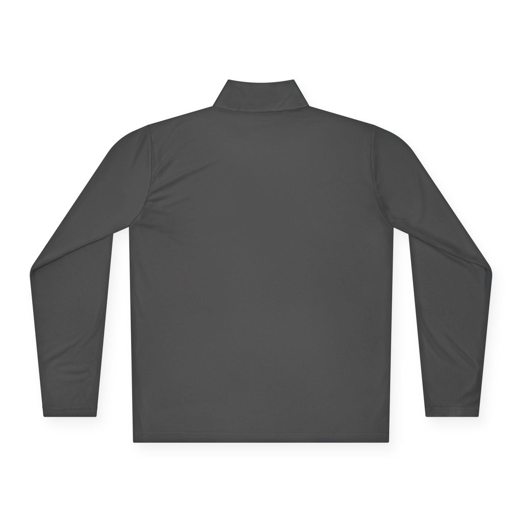 Quarter-Zip Pullover with Celtic Knot Logo – Minimalist Monochrome Athletic Top