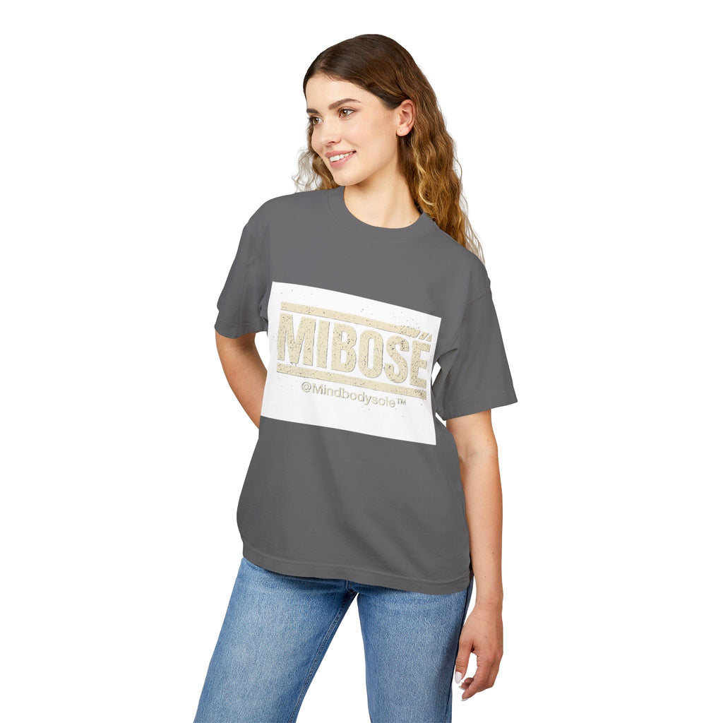 MIBOSE Tee — Retro Beige Graphic T‑Shirt