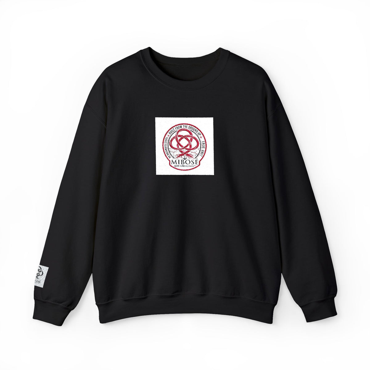 Love Knot Crewneck Sweatshirt — Minimal Heart Interlock Graphic