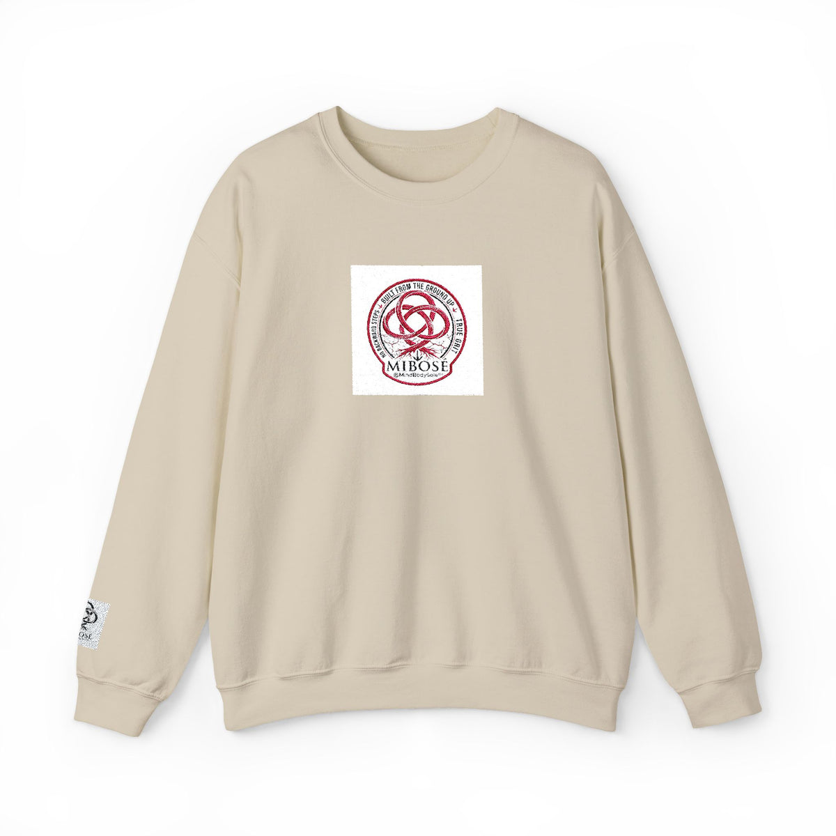 Love Knot Crewneck Sweatshirt — Minimal Heart Interlock Graphic