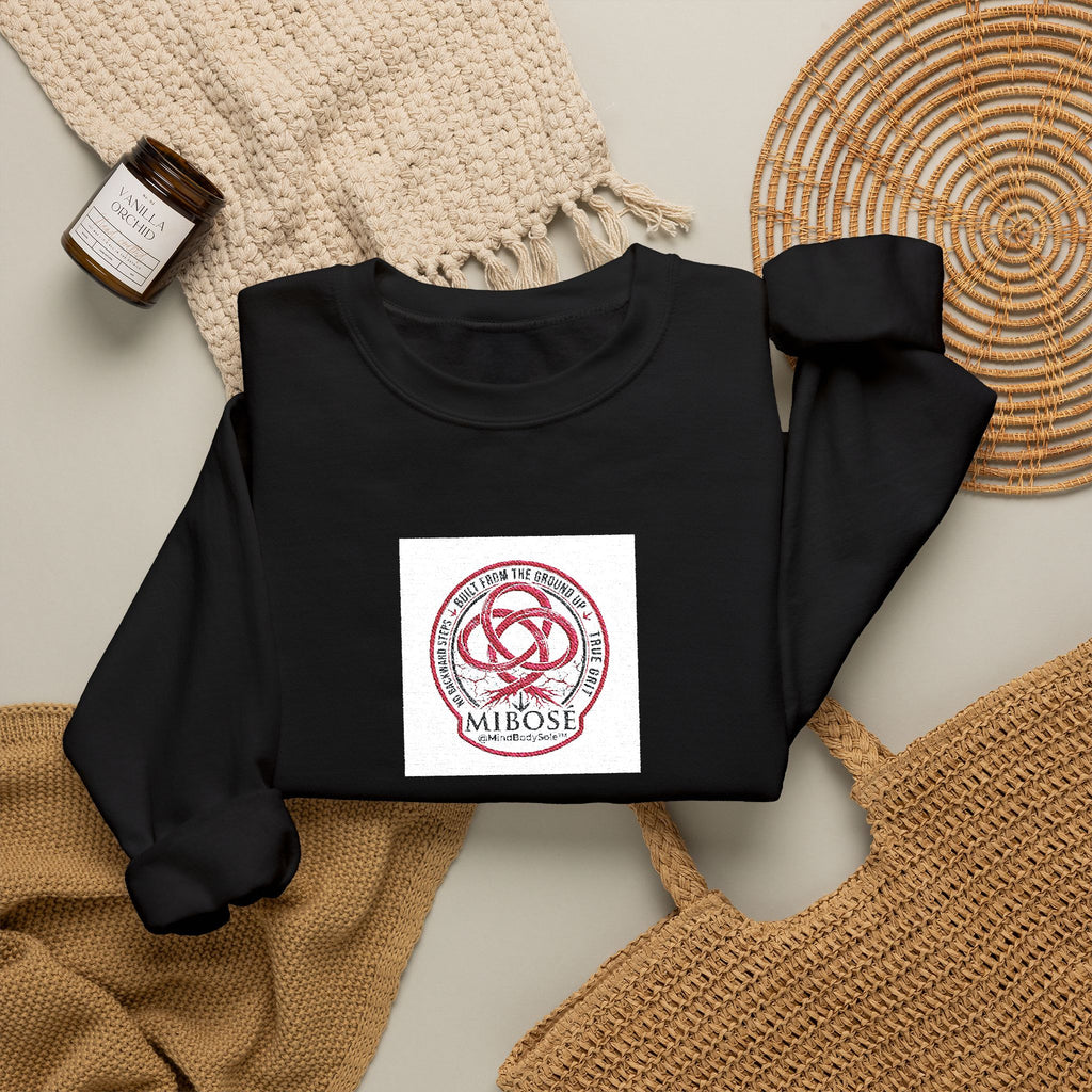 Love Knot Crewneck Sweatshirt — Minimal Heart Interlock Graphic
