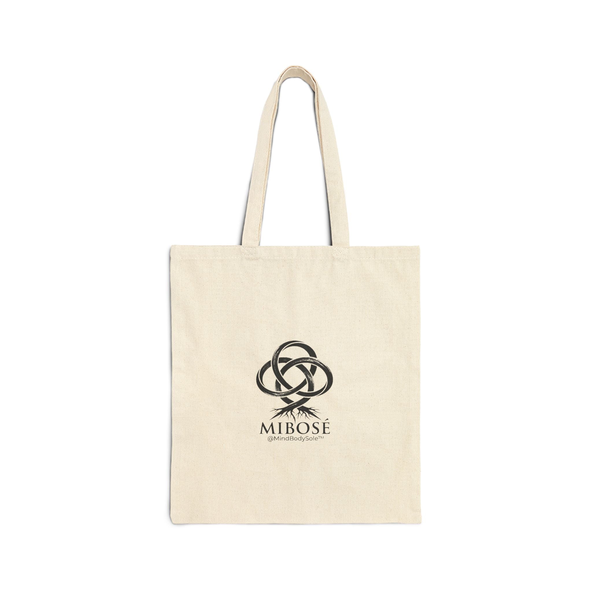Canvas Tote Bag — Minimal Mibose Logo Reusable Shopping & Everyday Carry