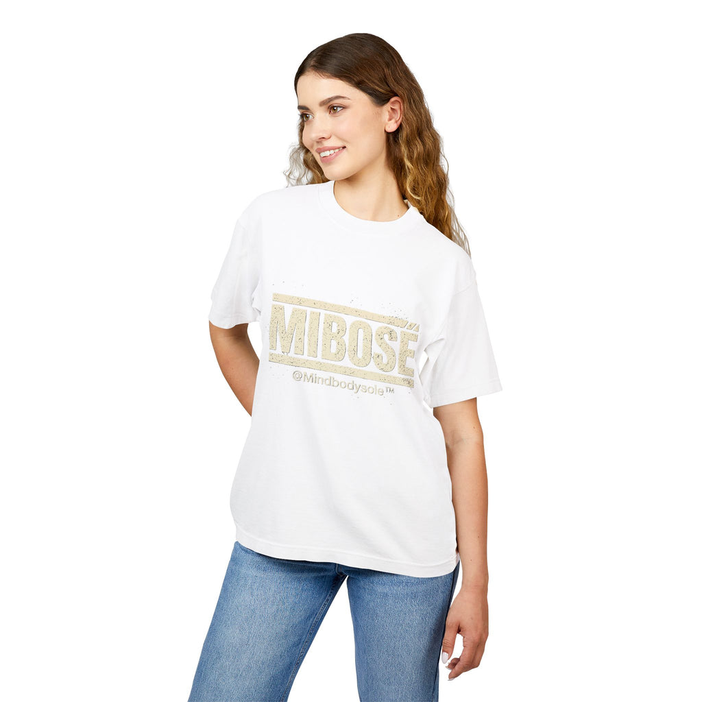 MIBOSE Tee — Retro Beige Graphic T‑Shirt