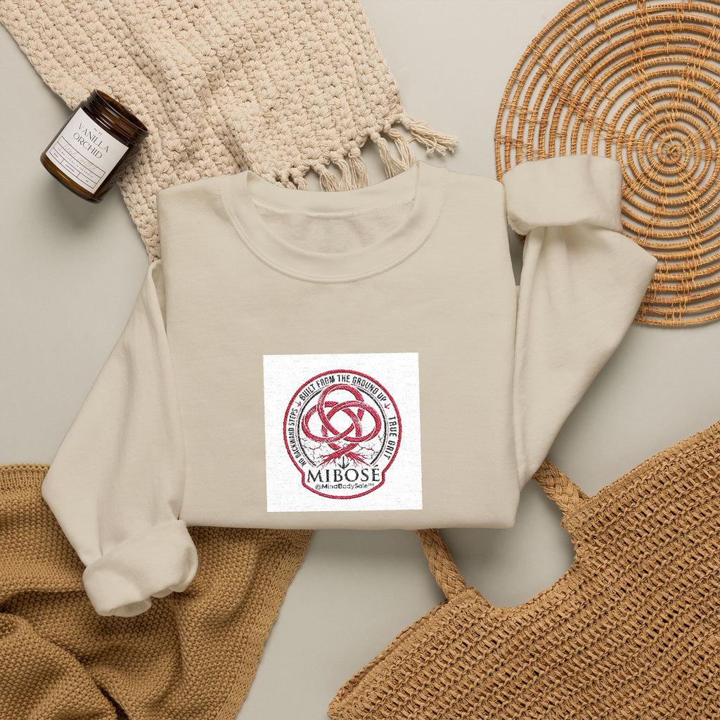 Love Knot Crewneck Sweatshirt — Minimal Heart Interlock Graphic