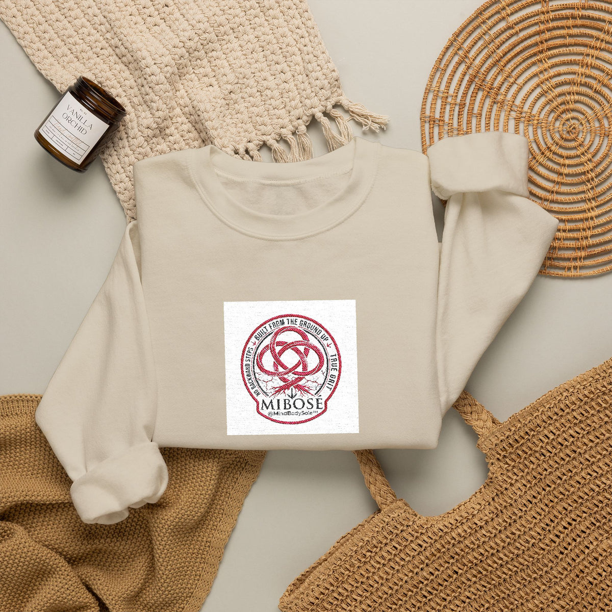 Love Knot Crewneck Sweatshirt — Minimal Heart Interlock Graphic