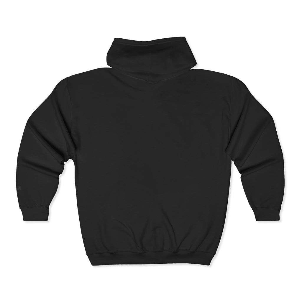 MIBOSÉ Skull & Crossbones Mini Logo Zip Hooded Sweatshirt