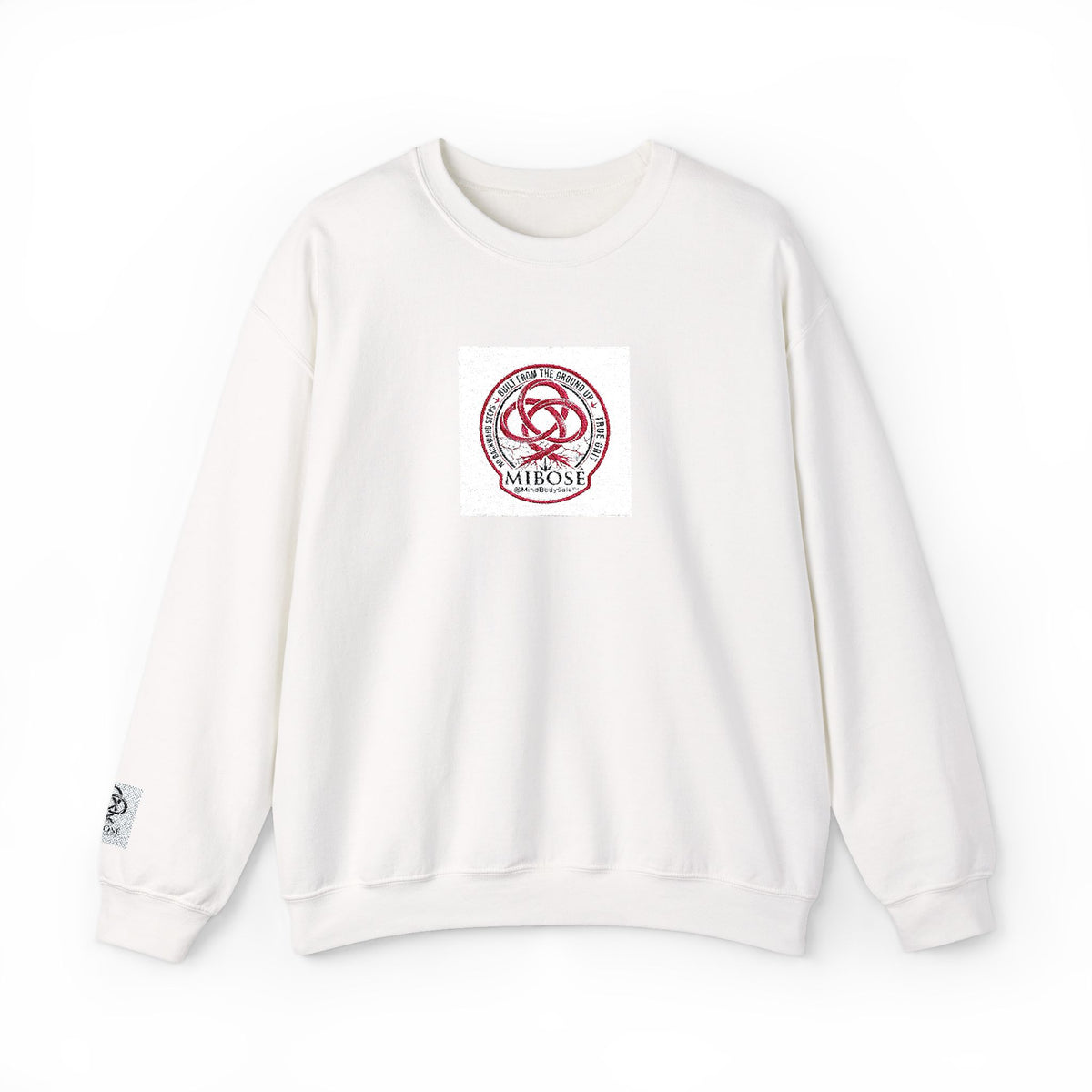 Love Knot Crewneck Sweatshirt — Minimal Heart Interlock Graphic