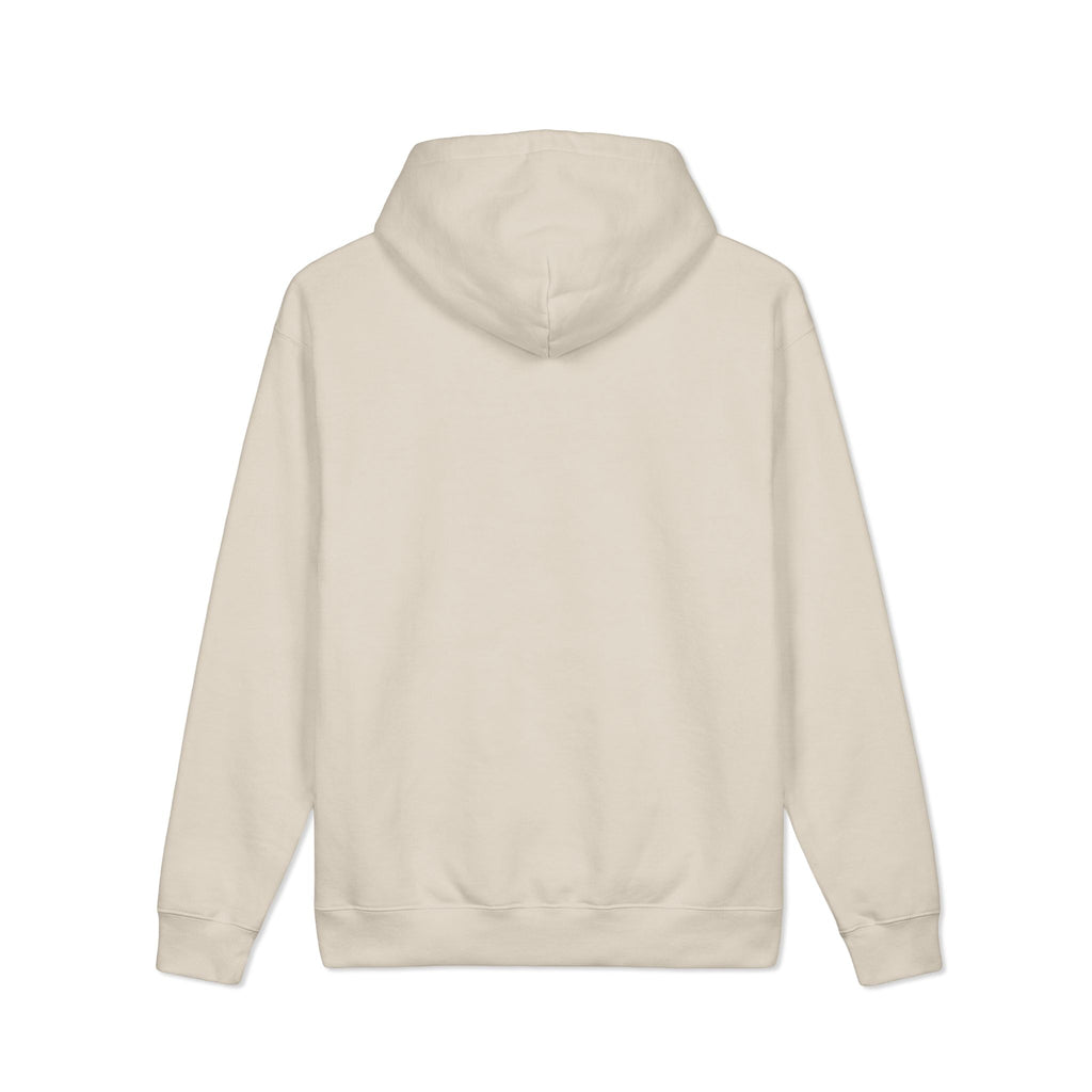 Mibose Embossed Logo Hoodie — Minimal Cream Heavyweight Pullover