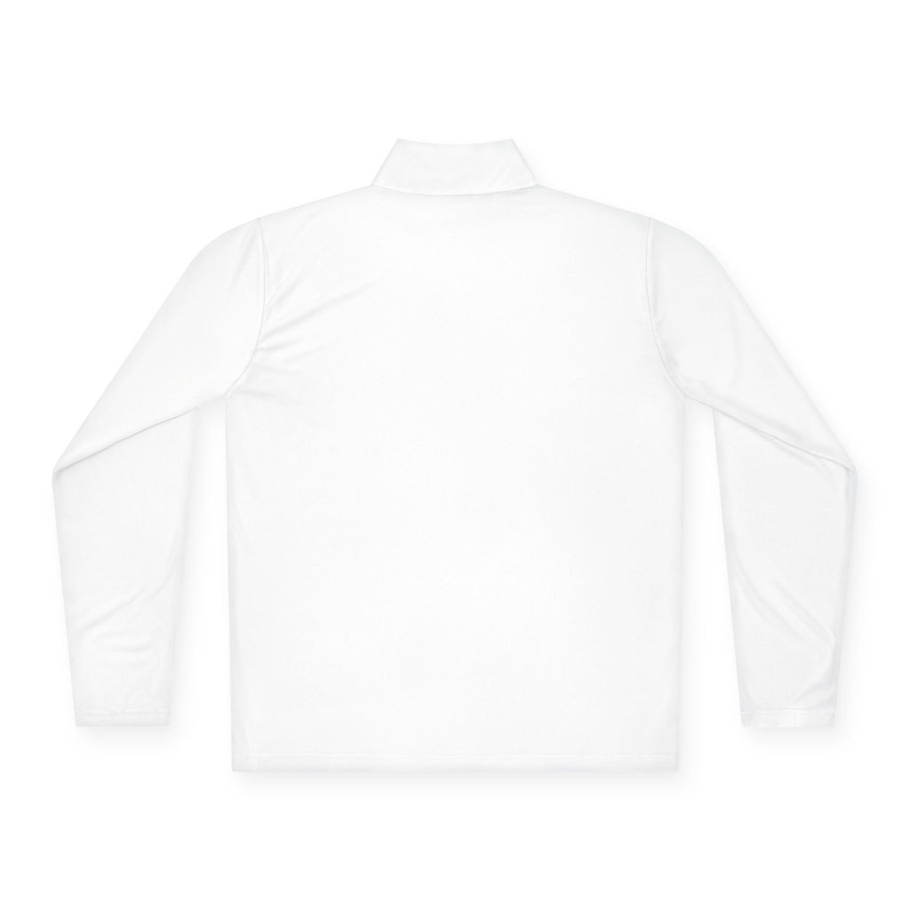 Quarter-Zip Pullover with Celtic Knot Logo – Minimalist Monochrome Athletic Top