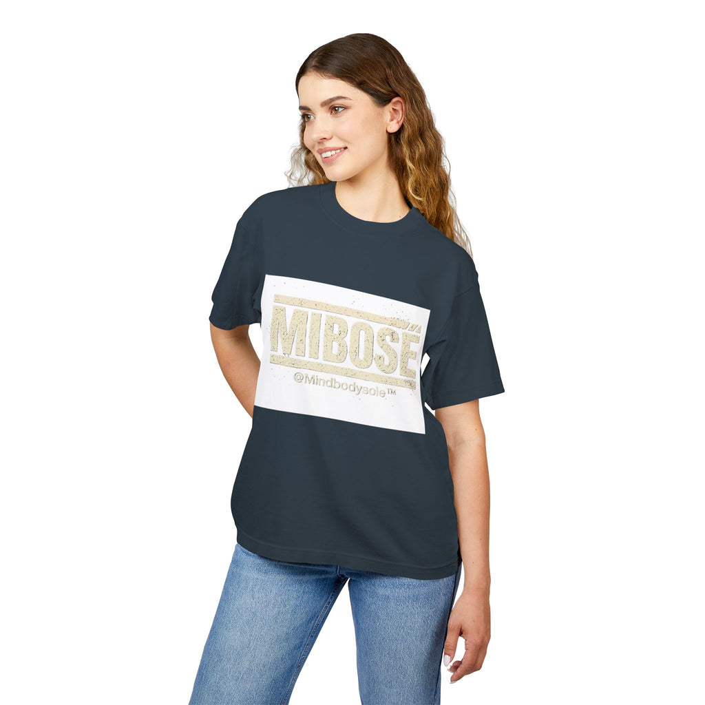 MIBOSE Tee — Retro Beige Graphic T‑Shirt