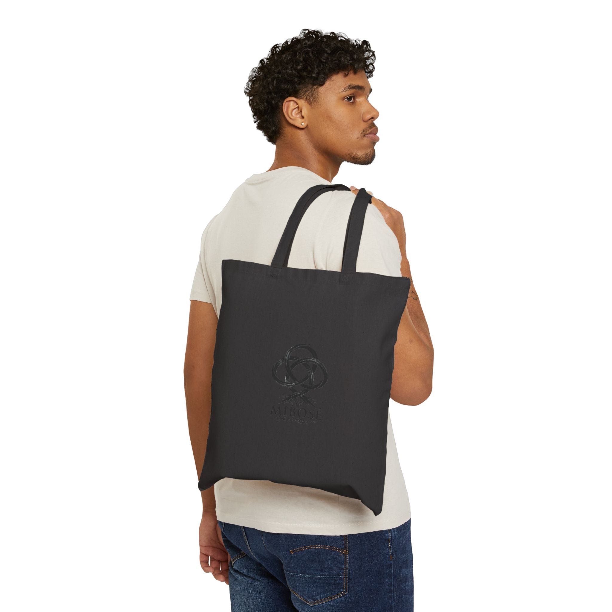 Canvas Tote Bag — Minimal Mibose Logo Reusable Shopping & Everyday Carry