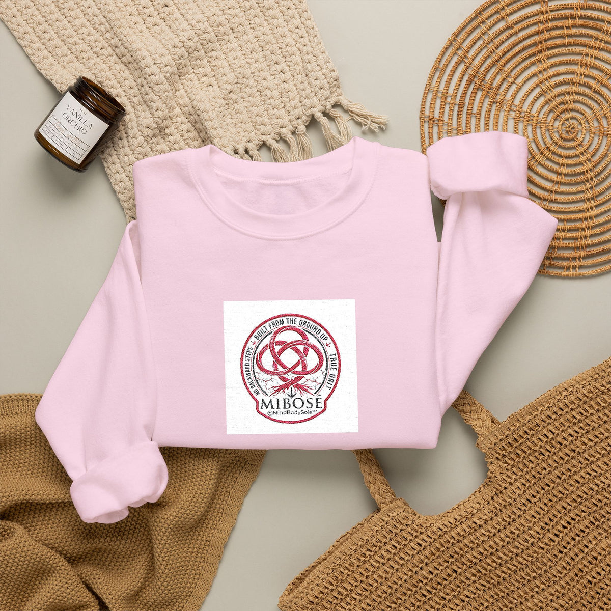 Love Knot Crewneck Sweatshirt — Minimal Heart Interlock Graphic