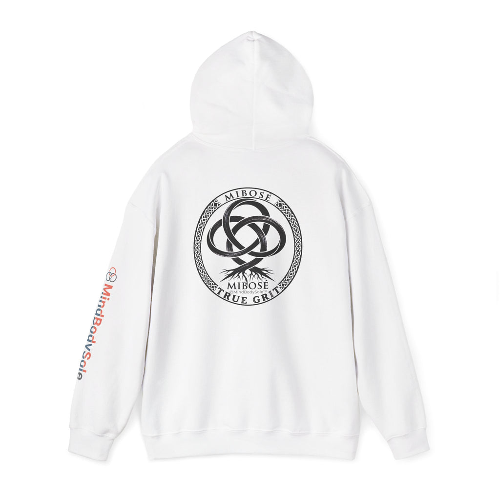 Mibose 'True Grit' Logo Hoodie — Minimalist Serpent Crest Pullover