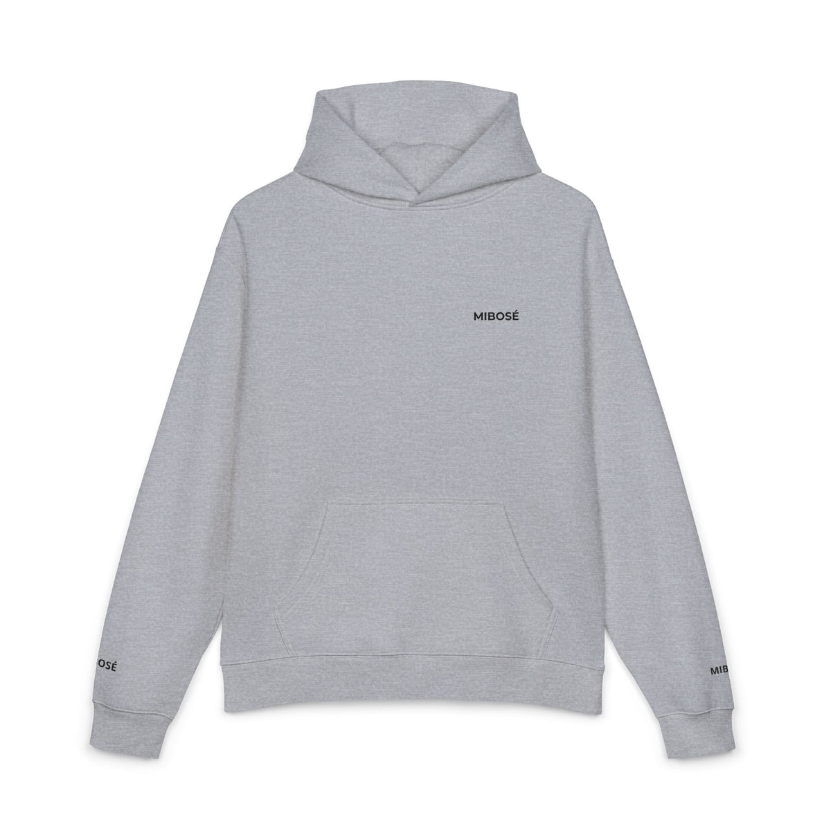 Relaxed Hoodie — Minimalist Black Embroidered Logo Hoodie